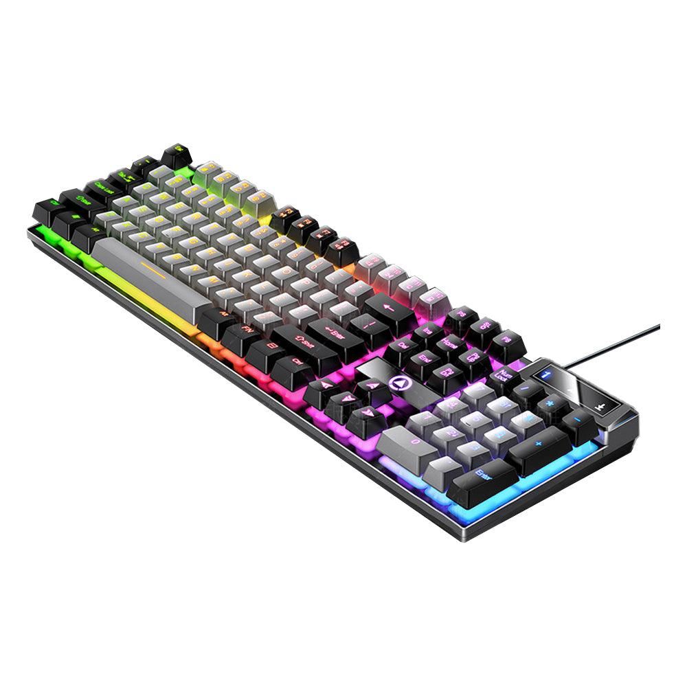 Mechanical Gaming Keyboard Wired Backlit Hot-Swappable (Grey)