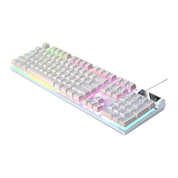 Mechanical Gaming Keyboard Wired Backlit Hot-Swappable (White)