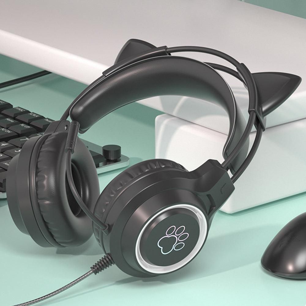 Cat Ear RGB Gaming Headset (Black)