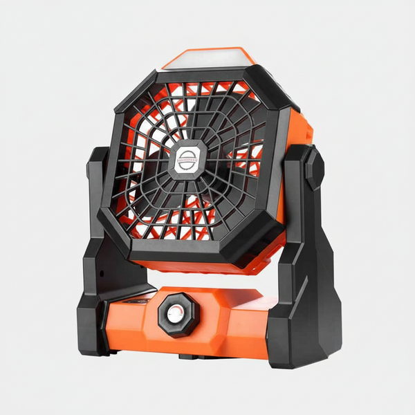 Portable Outdoor Rechargeable Camping Fan with LED Light
