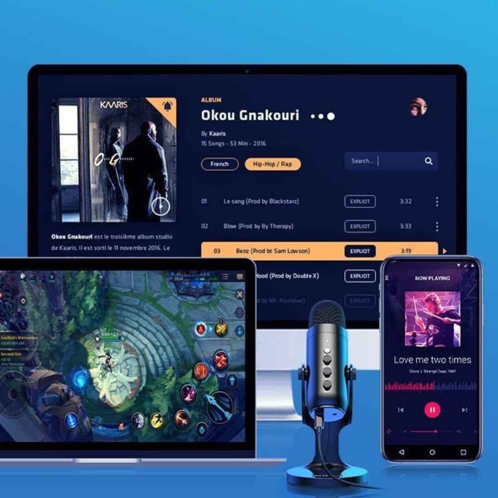 Condenser Microphone USB Tabletop Mic