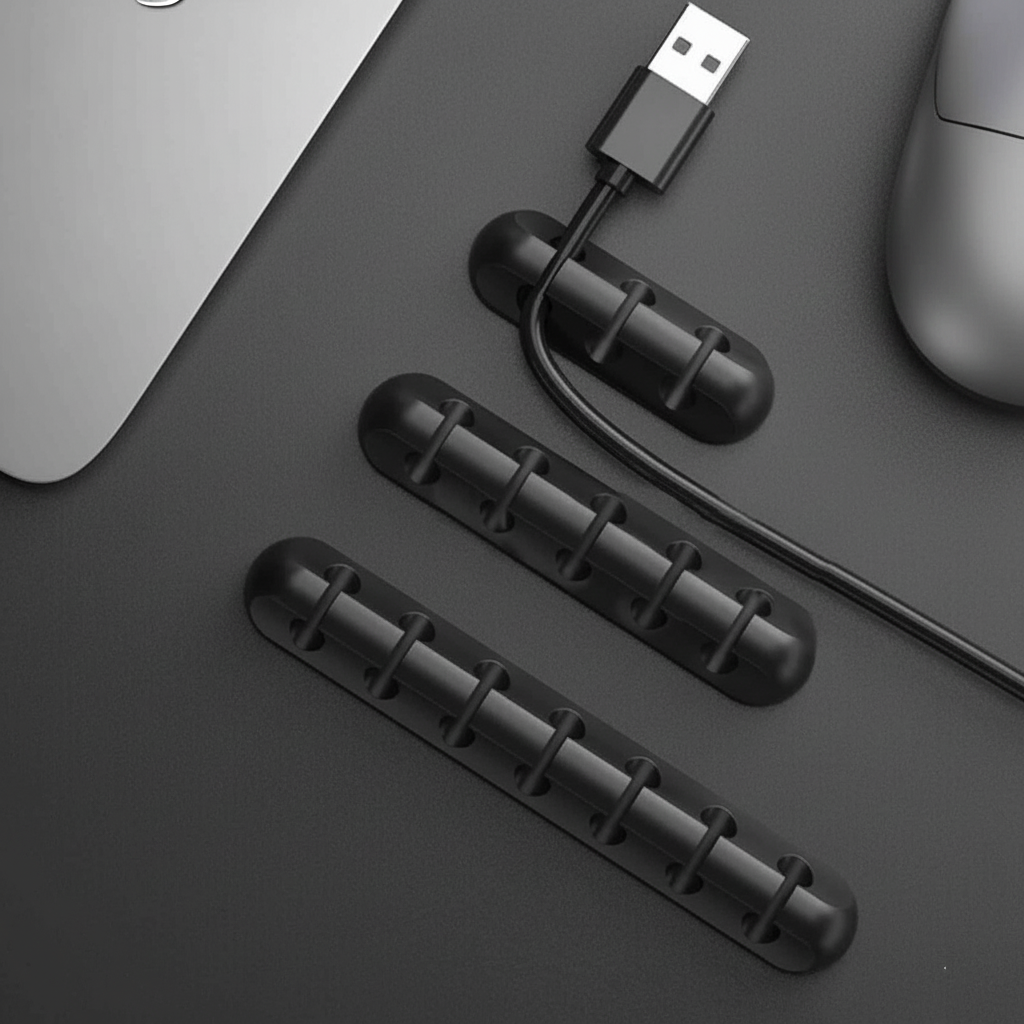 Value Pack Desk Cable Clips Organizer