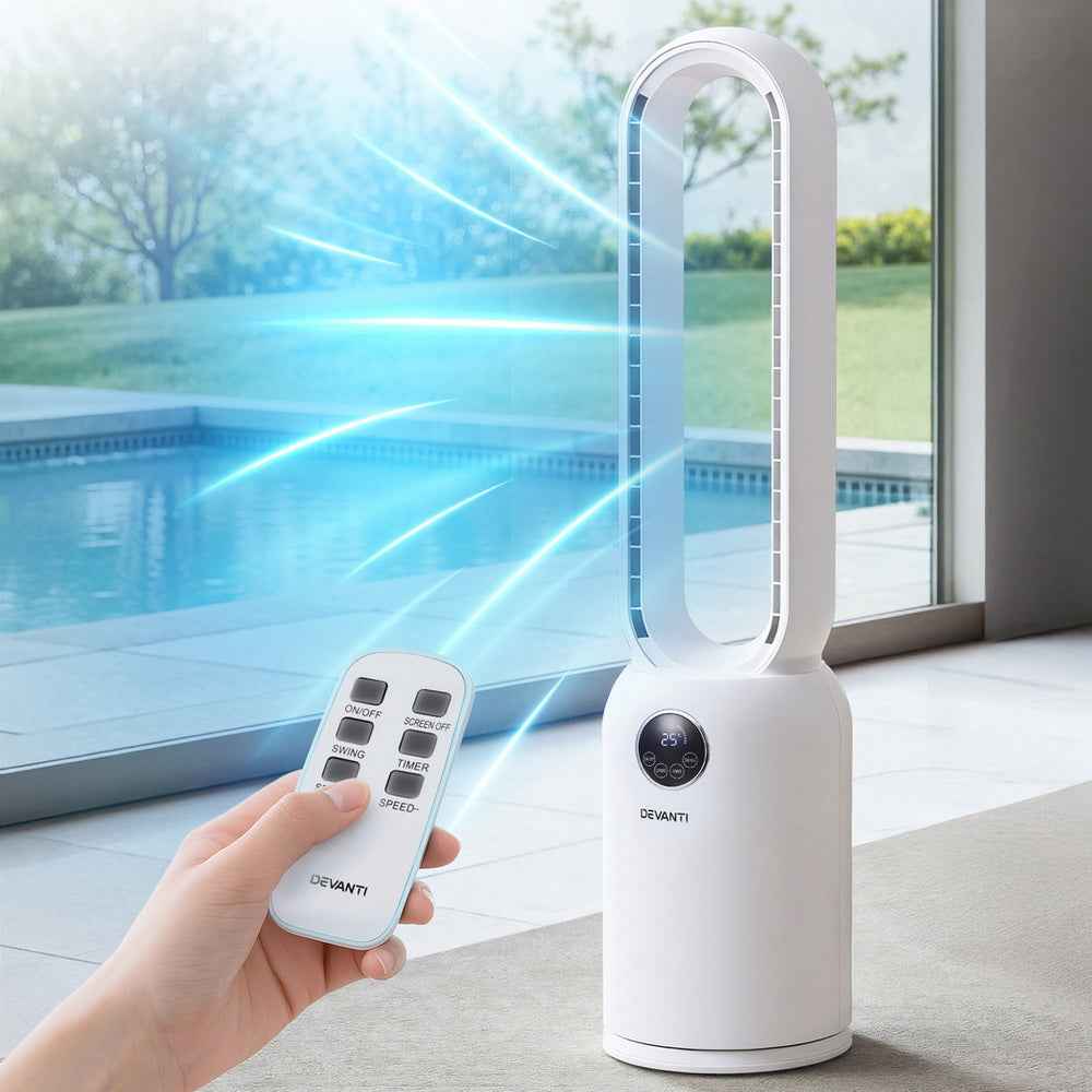 Devanti Bladeless Fan Air Purifier 88cm w/ Remote