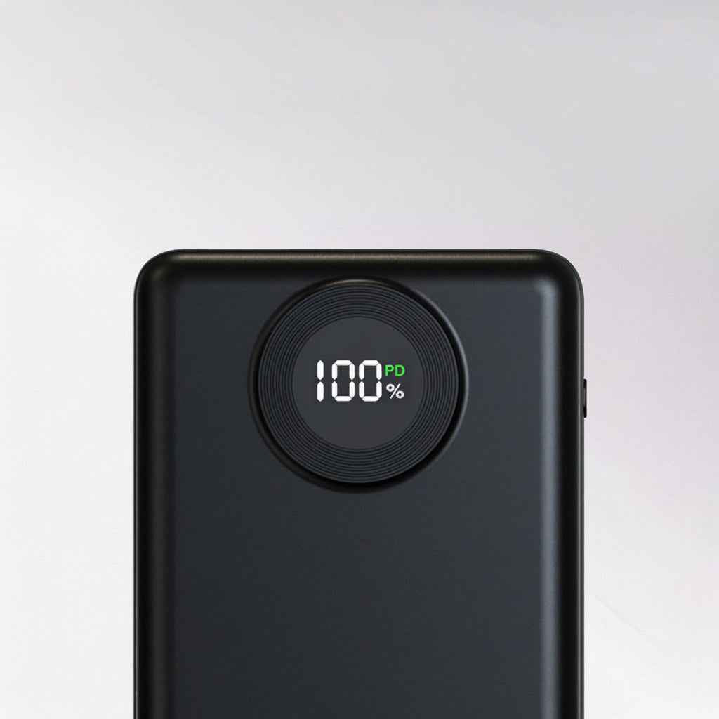 Laser 20000mAh Power bank Battery Display (Black)