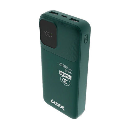 Laser 20,000mAh LiFePO4 Power Bank (Green)