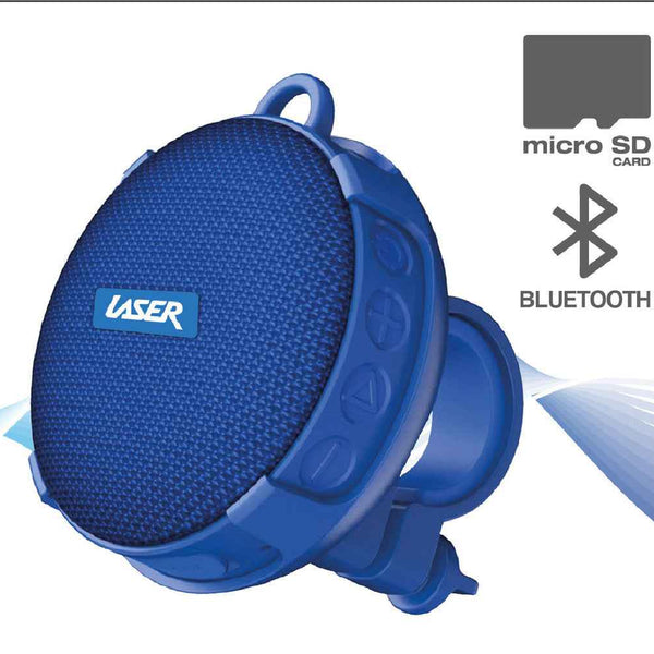 Laser Outdoor Bluetooth Speaker with Mount (Blue)