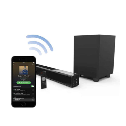 Laser Optical Soundbar with Wireless Sub-woofer