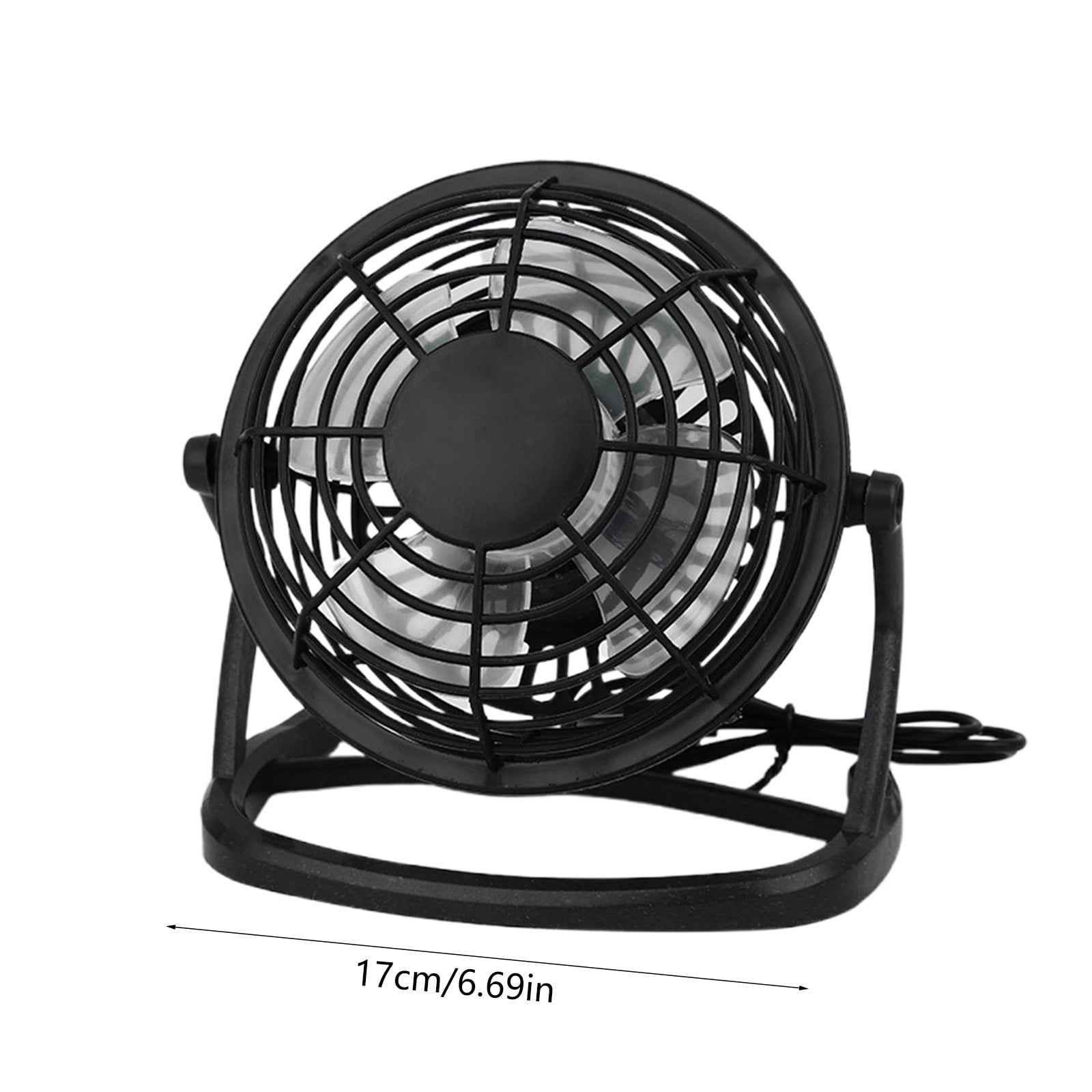 4 Inch USB Desk Fan Portable Mini Personal Cooling Fan for Office Dorm Computer Table Quiet Operation 3 Speed Adjustable Clip On Design Battery or Plug In