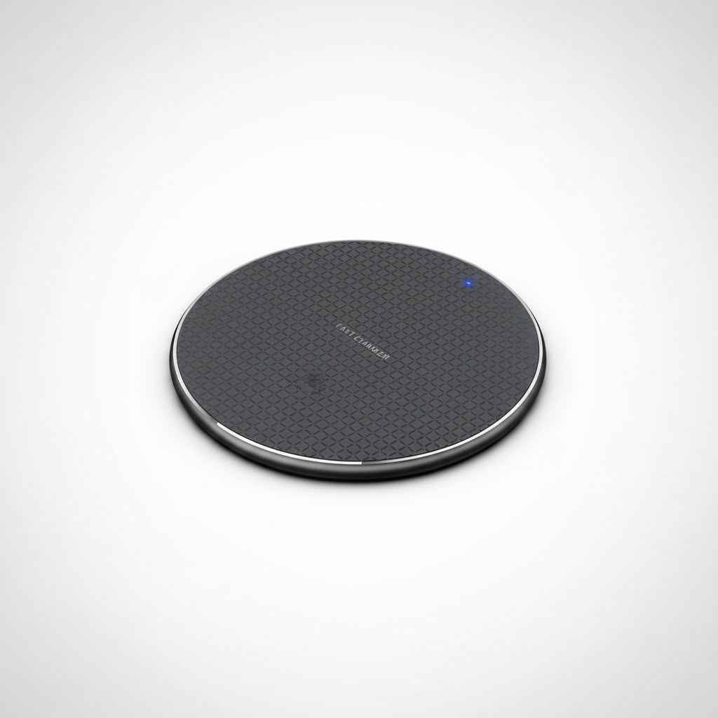 Wireless Fast Smartphone Charger for Apple, Samsung and Smart Phones (Black)