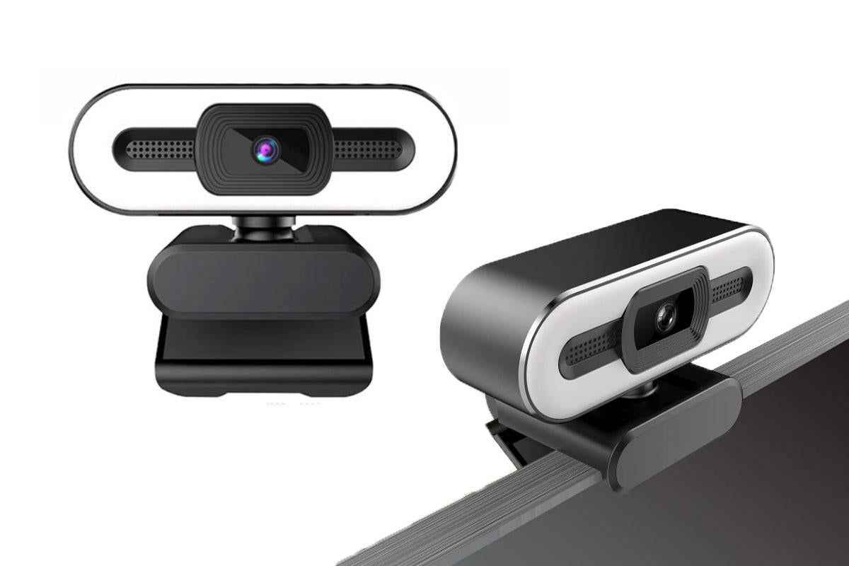 4K Webcam for PC with Light Computer Camera with Built-in Microphone Plug & Play USB Webcam