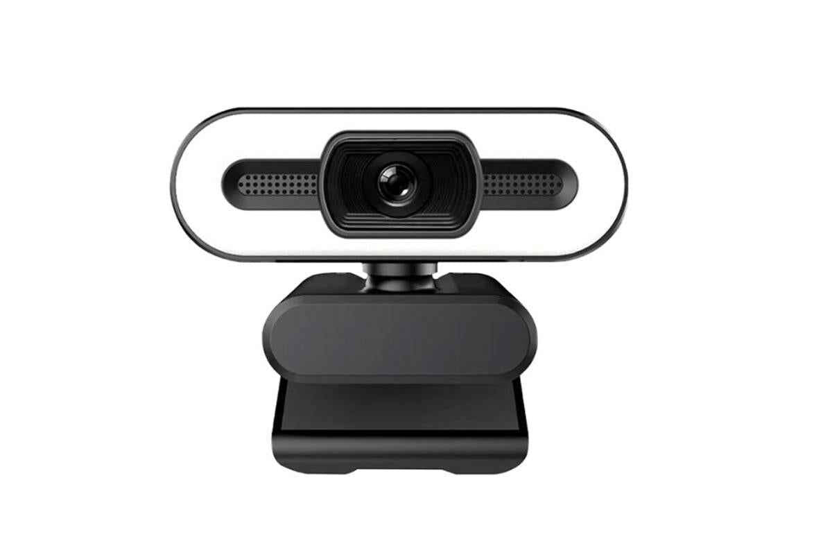 4K Webcam for PC with Light Computer Camera with Built-in Microphone Plug & Play USB Webcam
