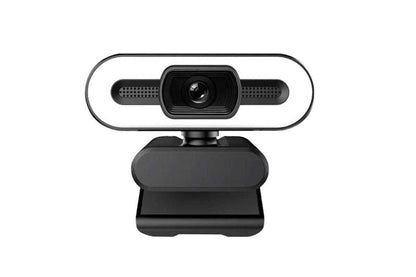 4K Webcam for PC with Light Computer Camera with Built-in Microphone Plug & Play USB Webcam