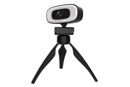 4K Webcam with Ring Light Built in Microphone and Tripod for Video Conferencing
