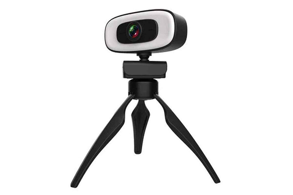 4K Webcam with Ring Light Built in Microphone and Tripod