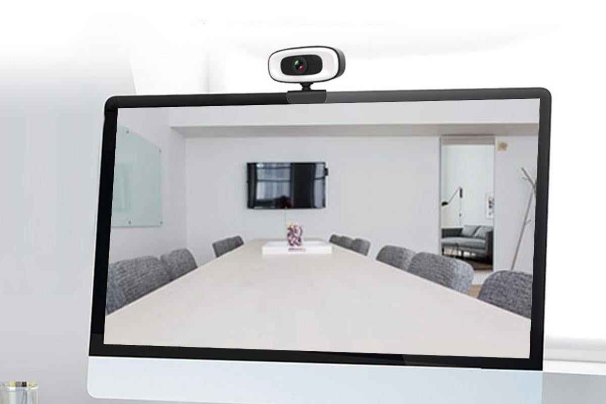 4K Webcam with Ring Light Built in Microphone and Tripod for Video Conferencing