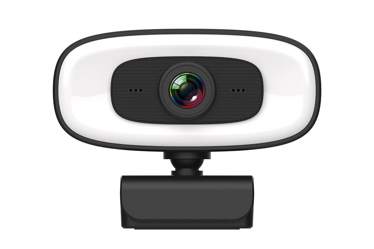 4K Webcam with Ring Light Built in Microphone and Tripod