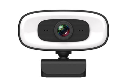 4K Webcam with Ring Light Built in Microphone and Tripod