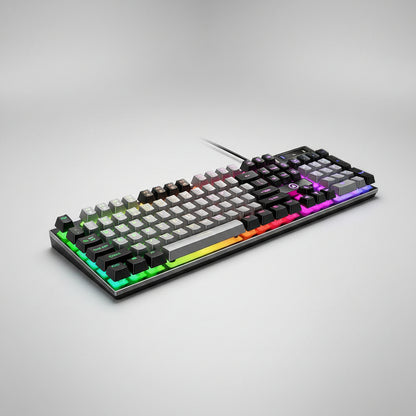 Mechanical Gaming Keyboard Wired Backlit Hot-Swappable (Grey)