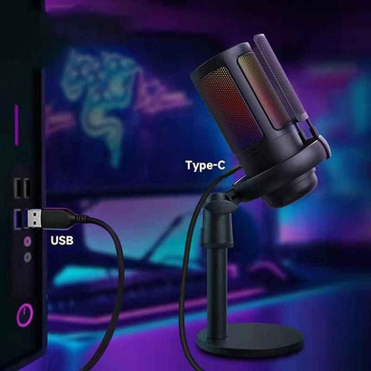 USB Condenser Microphone with RGB (Black)