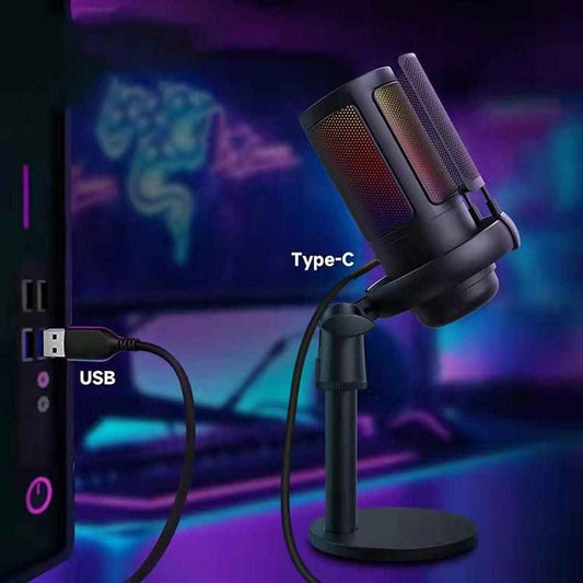 USB Condenser Microphone with RGB (Black)