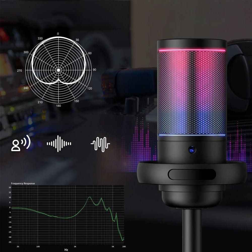 USB Condenser Microphone with RGB (Black)