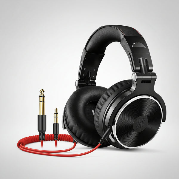 Wired Over Ear Headphones - Studio Monitor - DJ Stereo Headset