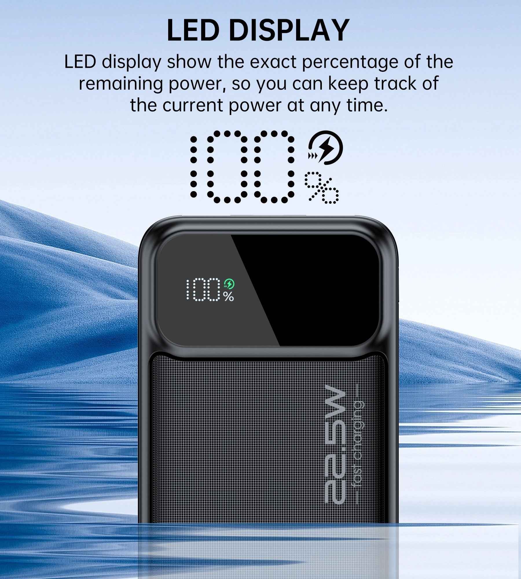CHOETECH B728 10000mAh Power Bank PD 22.5W Digital Display