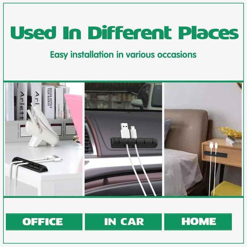 Value Pack Desk Cable Clips Organizer