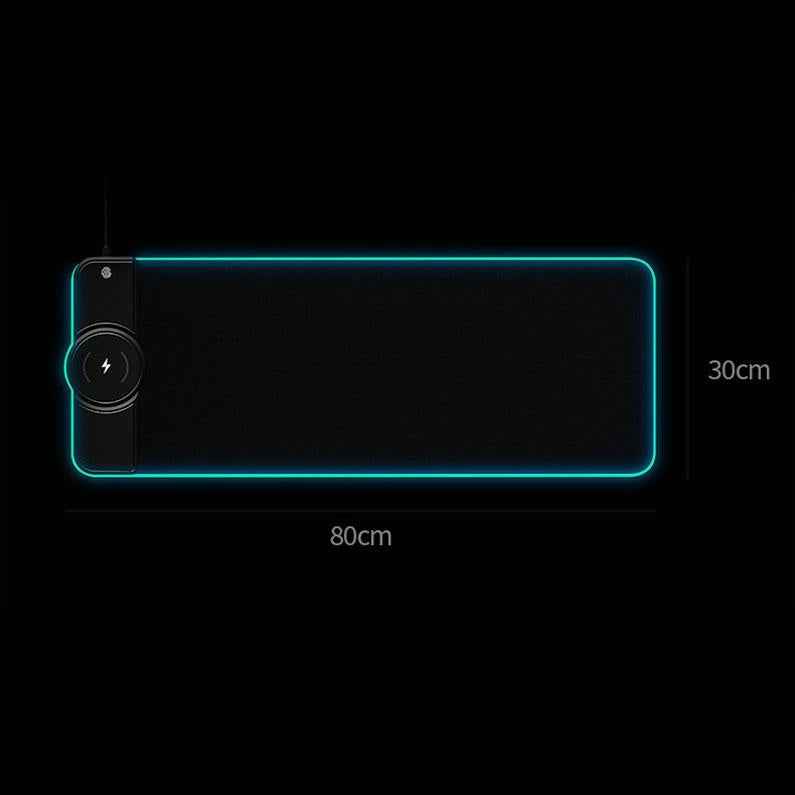 Wireless Charging Rgb Mouse Pad - Black