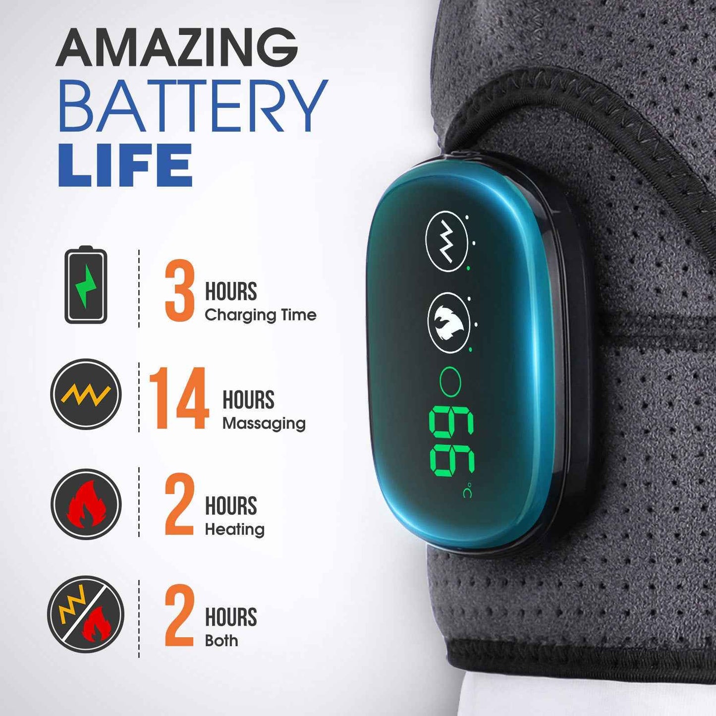 Rechargeable Heated Shoulder Massager with LED Display