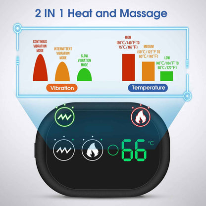 Rechargeable Heated Shoulder Massager with LED Display
