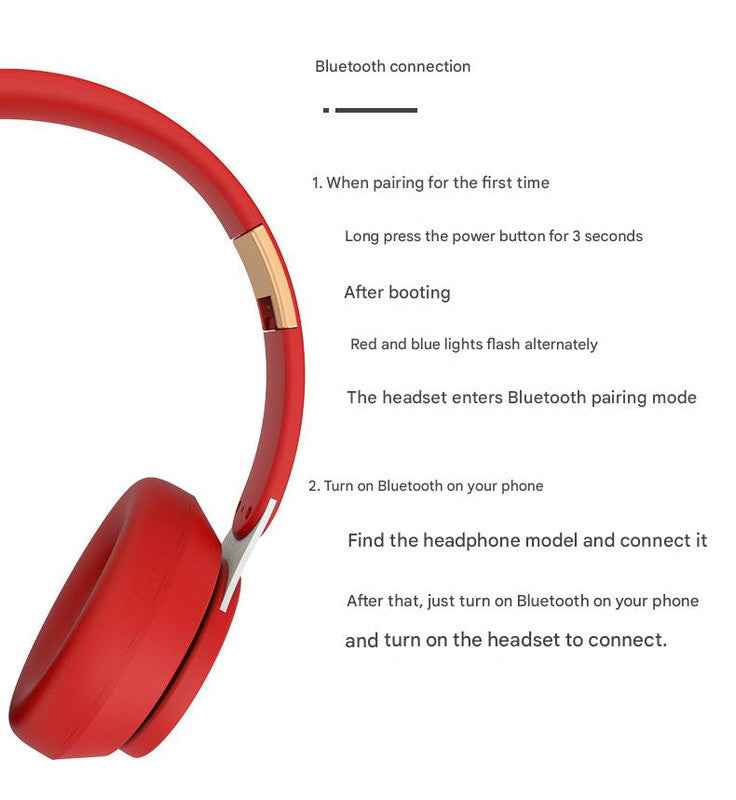 Wireless HiFi Deep Bass Headphones (White)