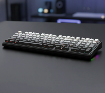 Tri-Mode Wireless Hot-Swappable RGB Mechanical Keyboard (Midnight on black)
