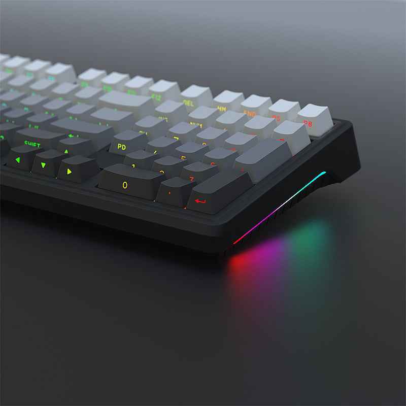 Tri-Mode Wireless Hot-Swappable RGB Mechanical Keyboard(Strawberry on black)