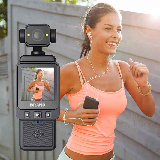 Compact Body Camera with 180° Lens 128GB