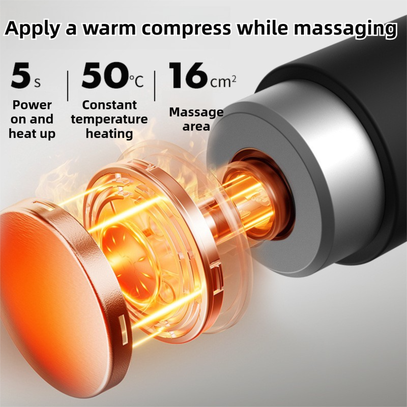 Mini Hot Cold Massage Gun (Black)