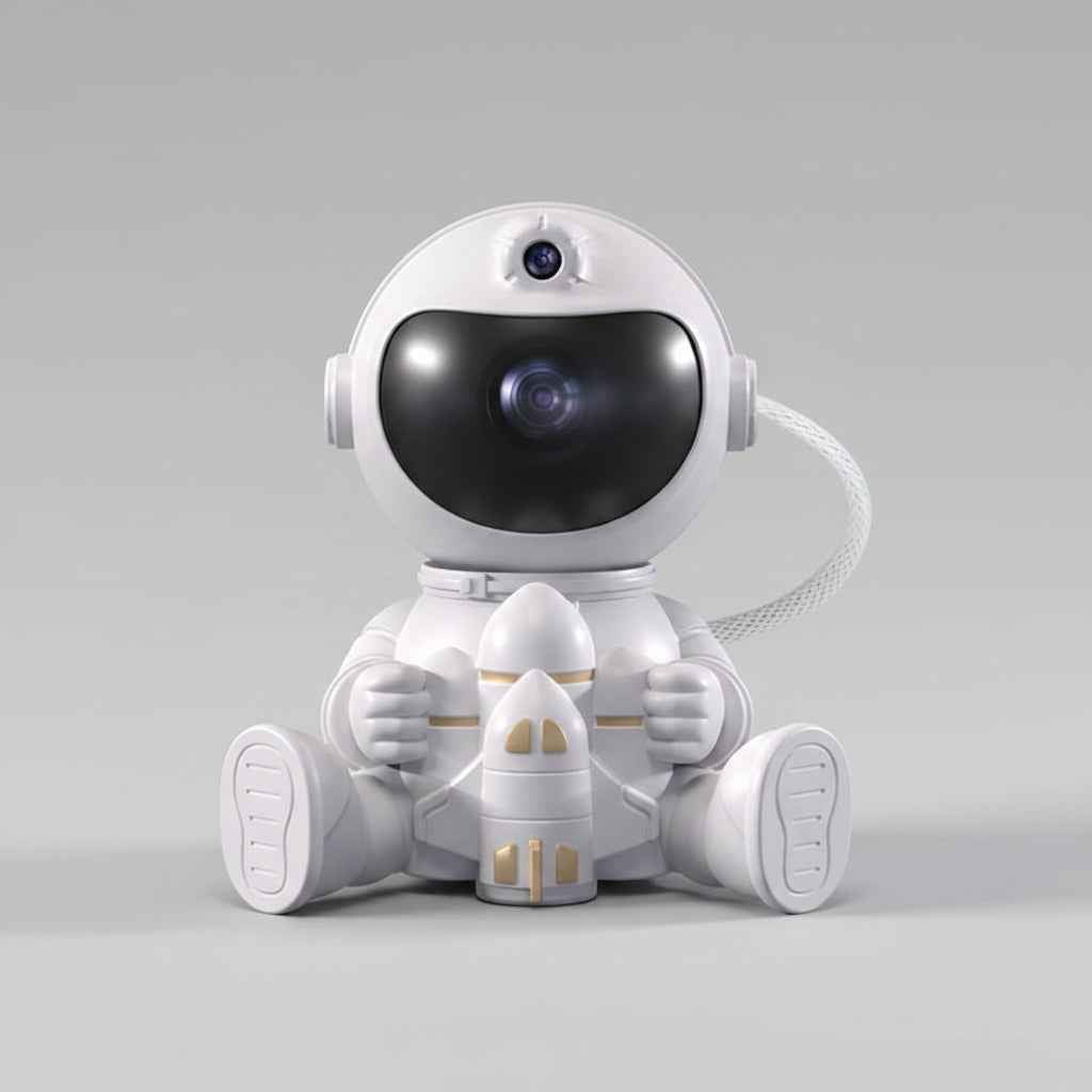Astronaut Starry Nebula Projector - 360° Rotating Galaxy Night Light with Remote - Space Shuttle Edition