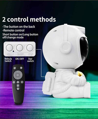 Astronaut Starry Nebula Projector - 360° Rotating Galaxy Night Light with Remote - Space Shuttle Edition